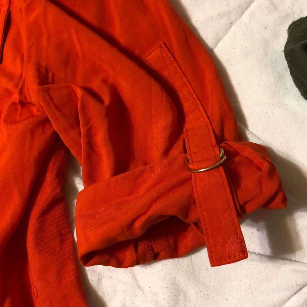 Orange button down - Picture 3 of 6